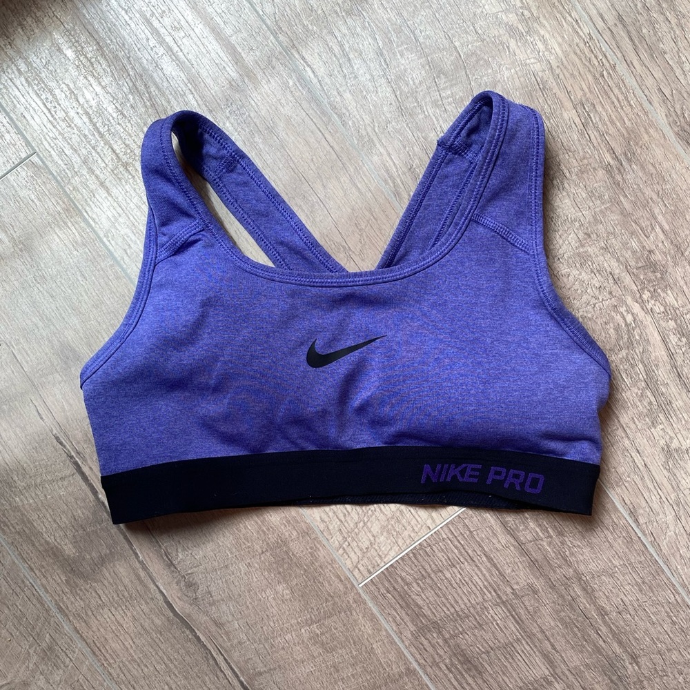 Purple Nike Pro Sports Bra